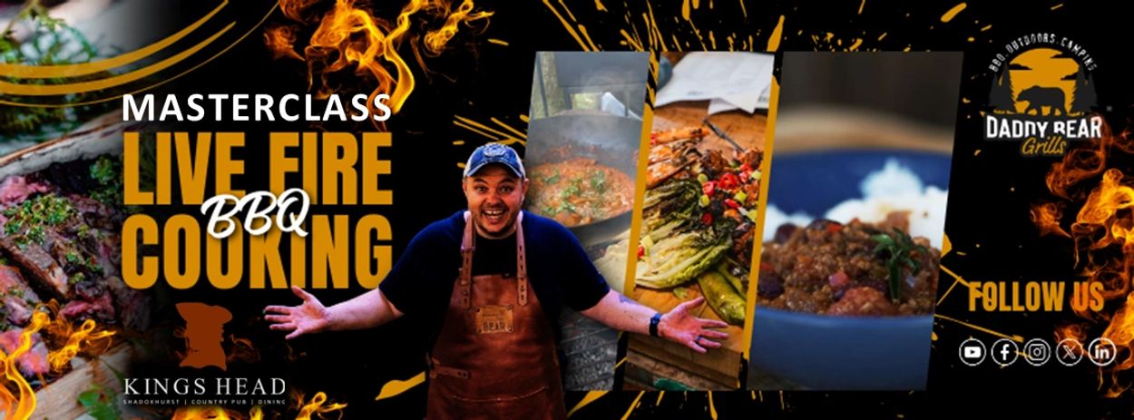 Masterclass on live fire BBQ cooking with Daddy Rear Grills at Kings Head.