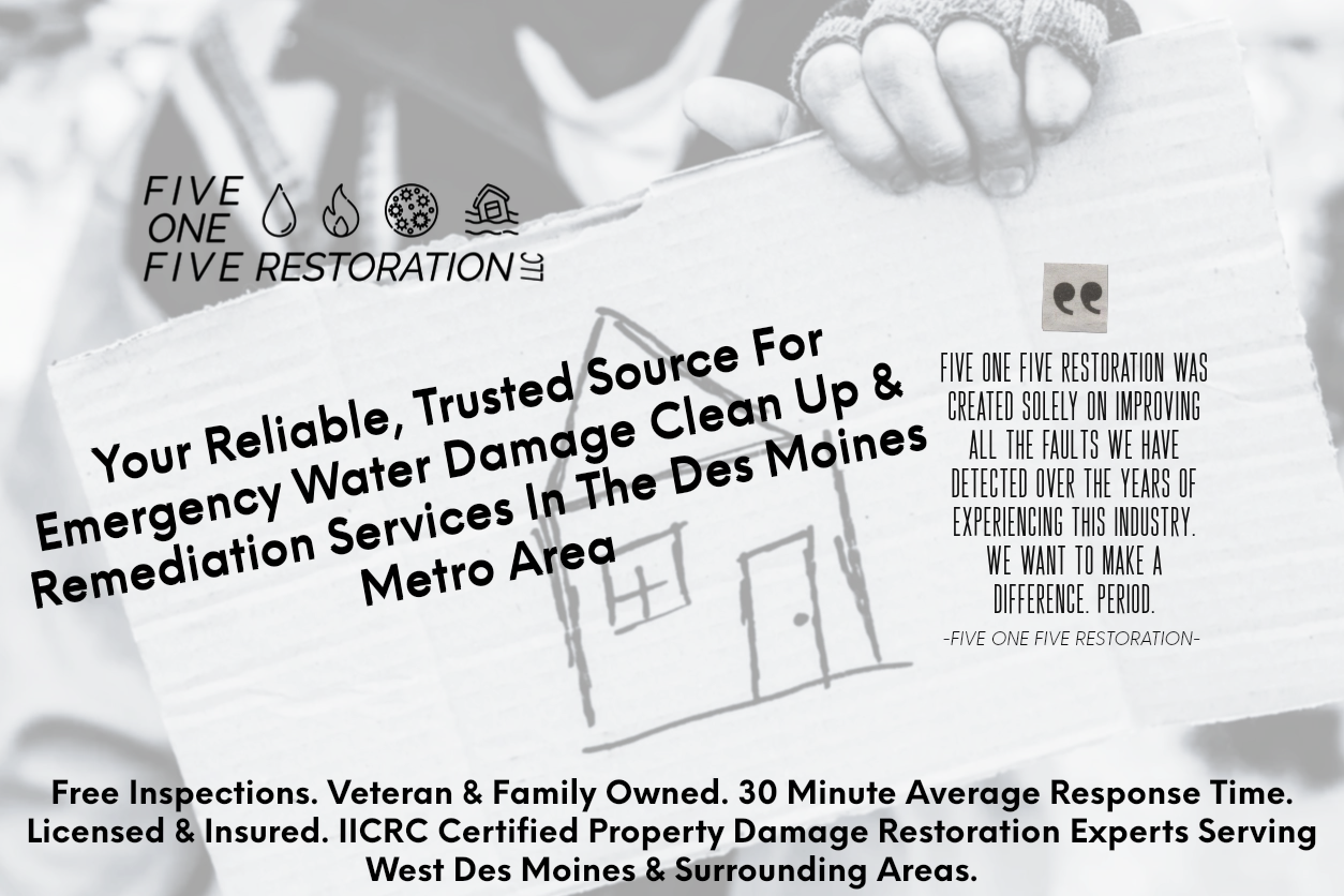 Water Damage Des Moines Ankeny Flood Cleanup & Restoration Mold