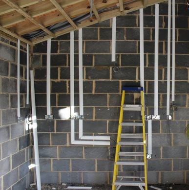 Electrical in installation carried out by scribes kitchen company in Lichfield.