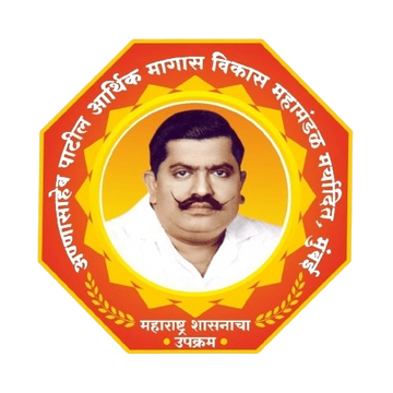 Portrait of a man in an emblem with Marathi text around.