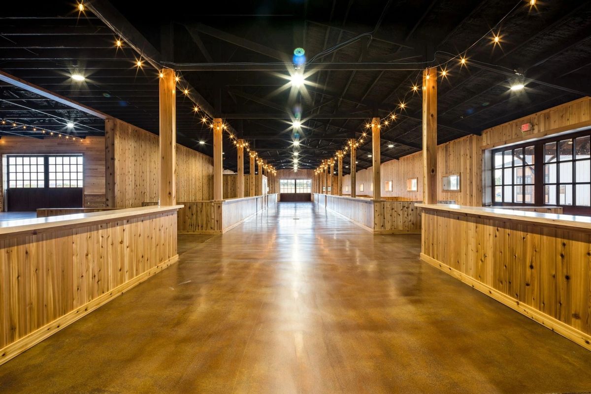 Indoor event setup at Droumavalla Farm