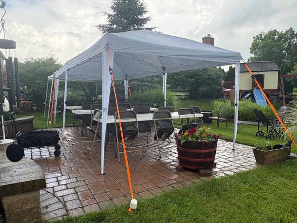 10x20 tent on patio