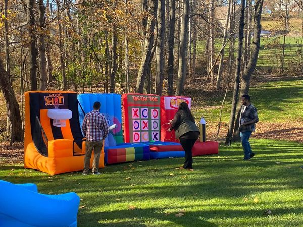 Inflatable games backyard party