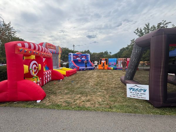 Inflatable games at car cruise