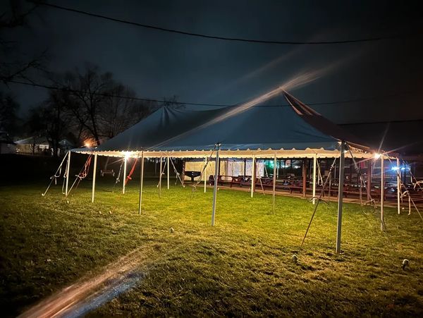 20x40 tent with lights 