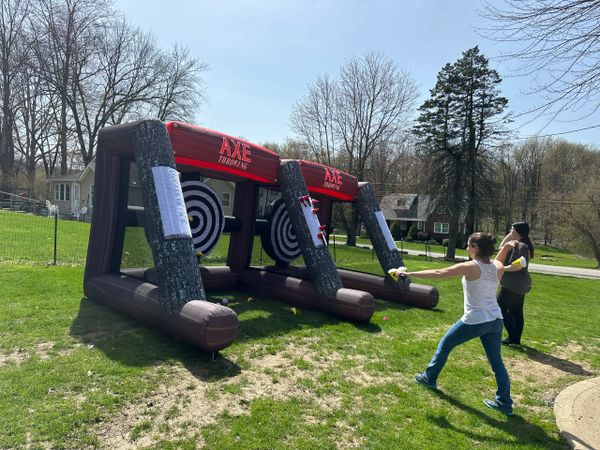 Axe throw Easter party
