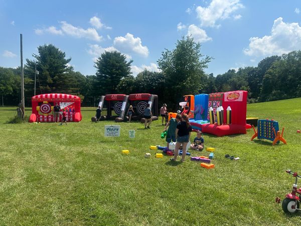 Inflatable games at gun raffle