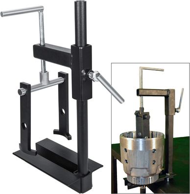 Metal tool designed for precise clamping and alignment in workshop tasks.