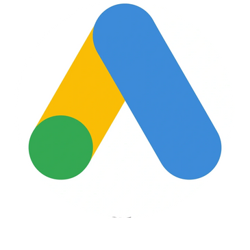 Google Ads logo with blue, yellow, and green shapes forming an abstract A.