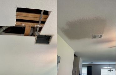 Drywall Ceiling Patch Repair
Fresh Texture
Light Knockdown
Seamless
Skim Coat
Smooth Sand 
Hole

