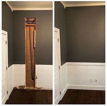Drywall Patch Repair
Electrician Work
Hole in Wall
Drywall Installation
Tape and Finish
Texture
DFW
