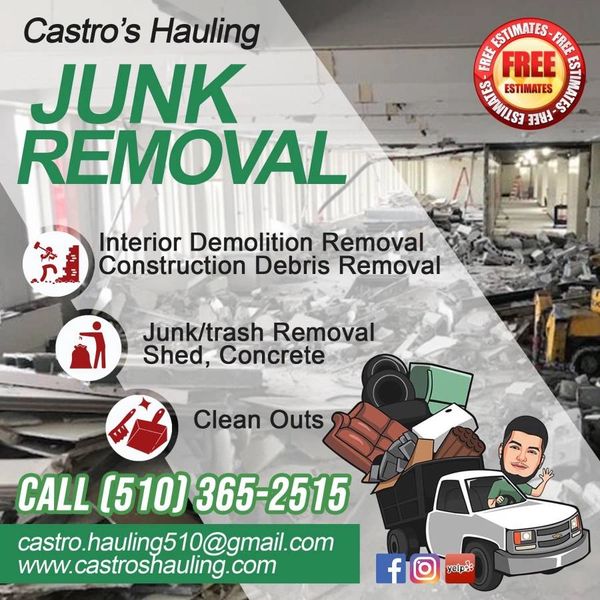 Interior Demolition Removal 
Construction Debris Removal  
Clean outs 
Evictions 
