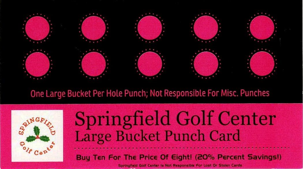 Golf Driving Range; Discounts; Savings Card