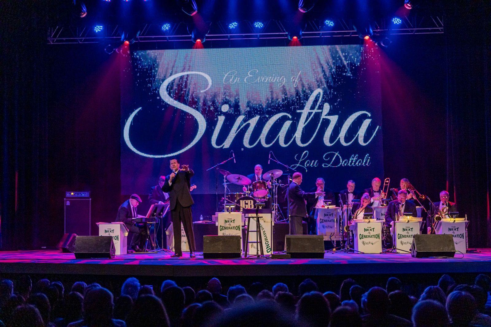 Sinatra Singer entertainer Lou Dottoli performing in concert with his big band.