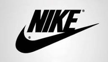 Nike logo with swoosh symbol in black on white background.