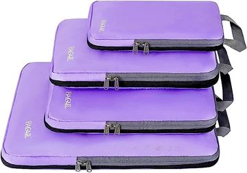 Lavender compression packing cubes, set of 4