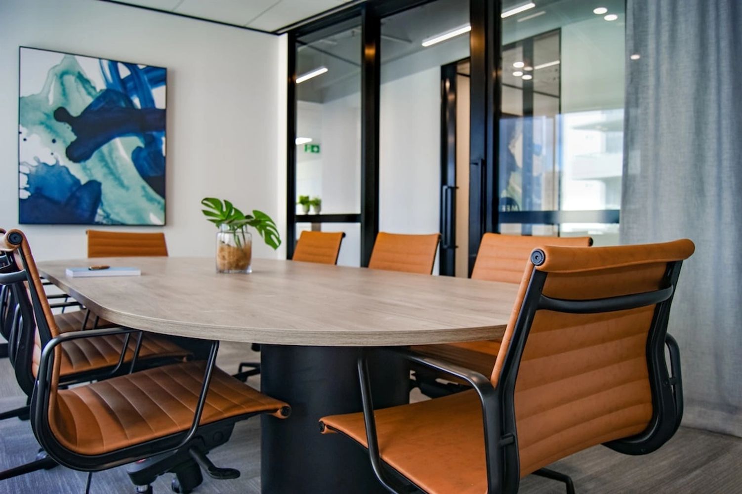 Conference table with 8 chairs