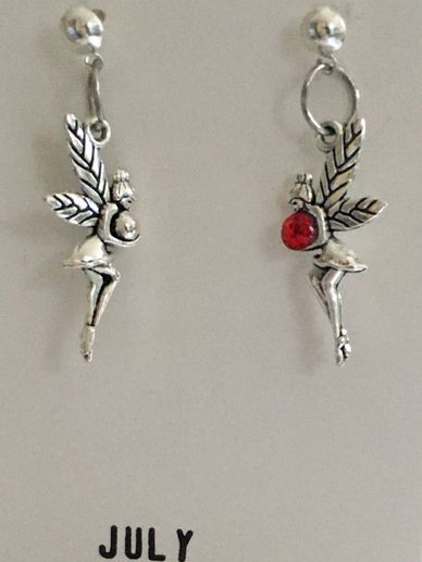 July Silver Fairy Earrings $8.00 each