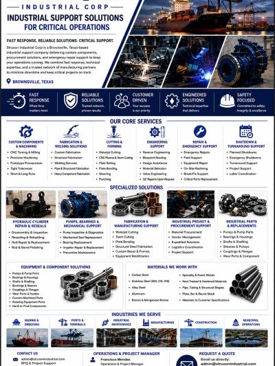 Industrial support solutions for critical operations by Struan Industrial Corp.
