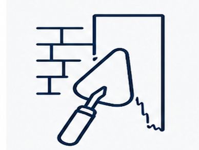 Icon of a trowel plastering a wall.