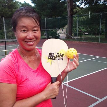 Slam Master Pro Pickleball practice, training, drill paddle. 
Slam Master Ambassador Slambassador.