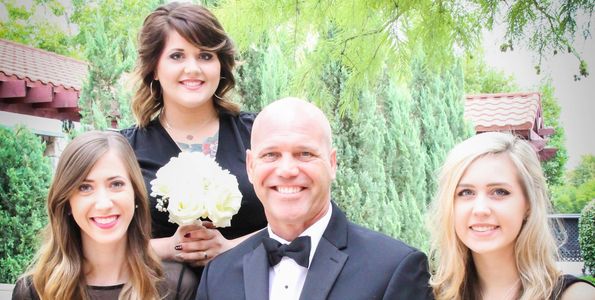 Mark and Lynda Pospisil's wedding.
Left to right: Sarah, Emily, Mark, & Caroline Pospisil