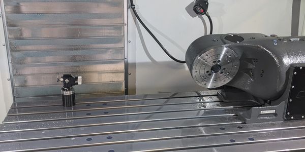 CNC mill with indexer on table