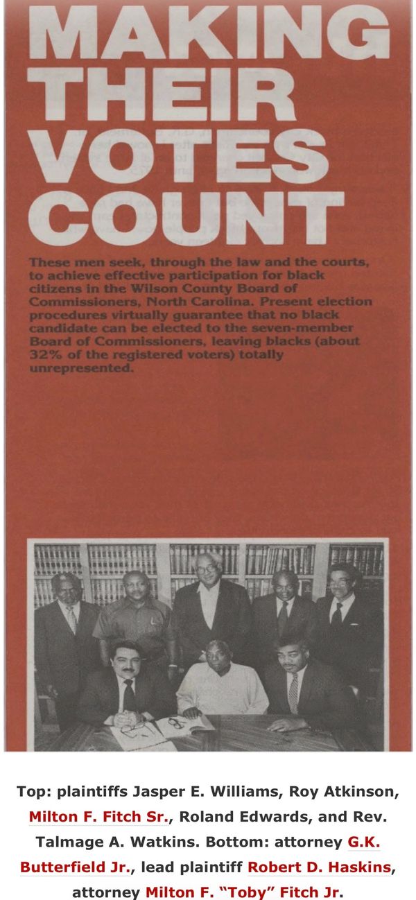 A civil rights group fights for black voter representation in Wilson County, North Carolina.