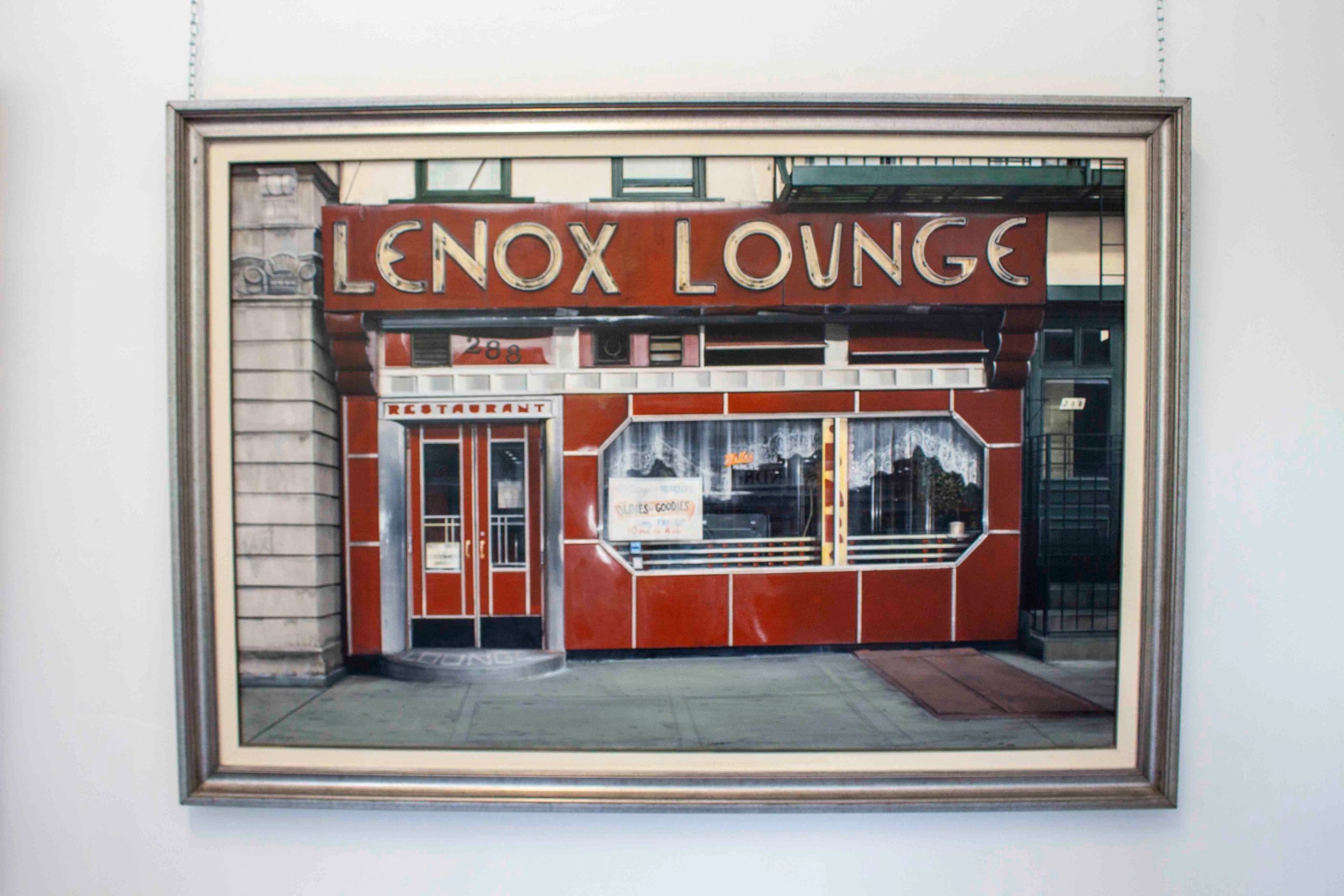 Scott Steele painting of Lenox Lounge in New York.