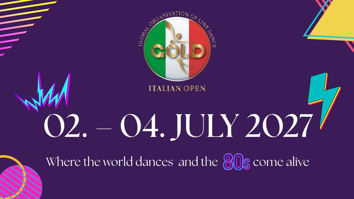 Promo for GOLD Italian Open 2027 summer event.