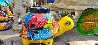 Turtle Talavera Planter