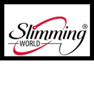 Slimming World logo with stylish red and black text.