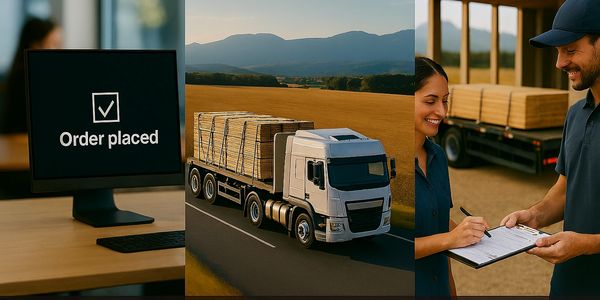 Order process from placement to delivery.