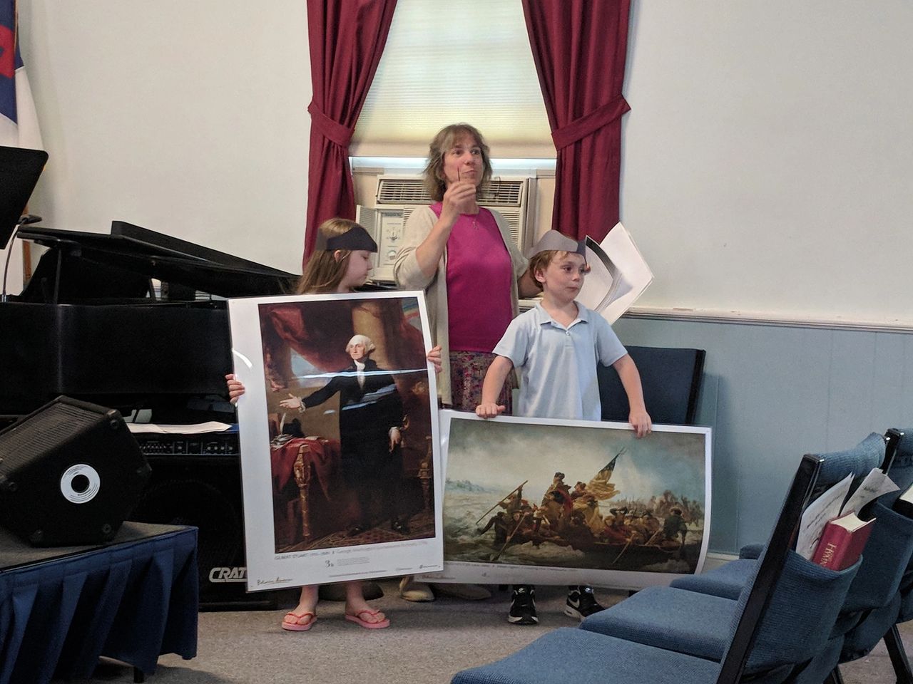 Elementary students present lessons on George Washington