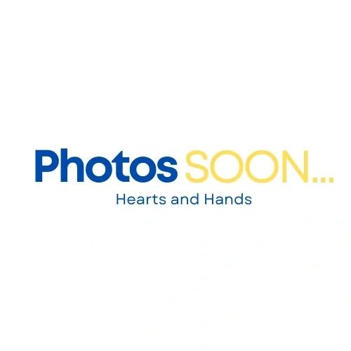 Text graphic saying 'Photos SOON... Hearts and Hands'.