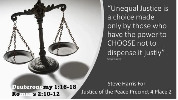 It's all about equal and fair justice for all.  No favors, no agendas, no compromises.  The Law.  Th