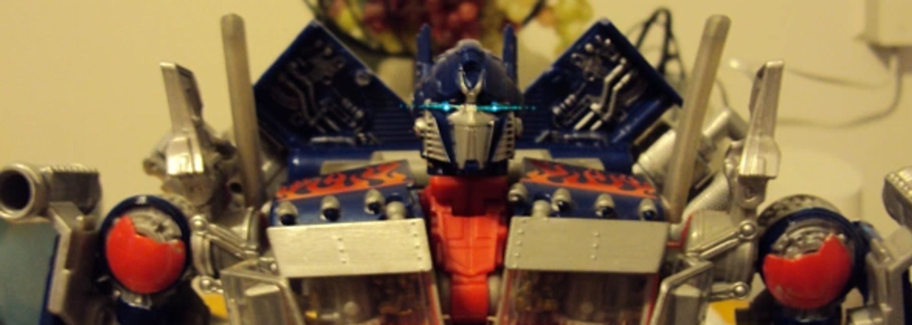 The toy Optimus Prime.