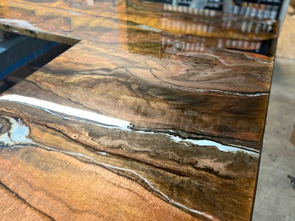 Epoxy Finishes, Epoxy Countertop, Upscale Geode Resin Art, Mmallel Epoxy