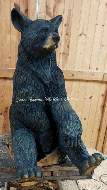 Chainsaw carved bear 