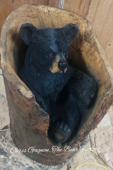Chainsaw carved bear 