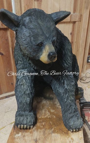 Chainsaw carved bear 