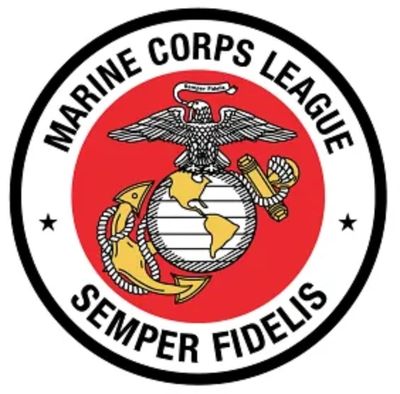 Logo of the Marine Corps League with eagle, globe, and anchor.