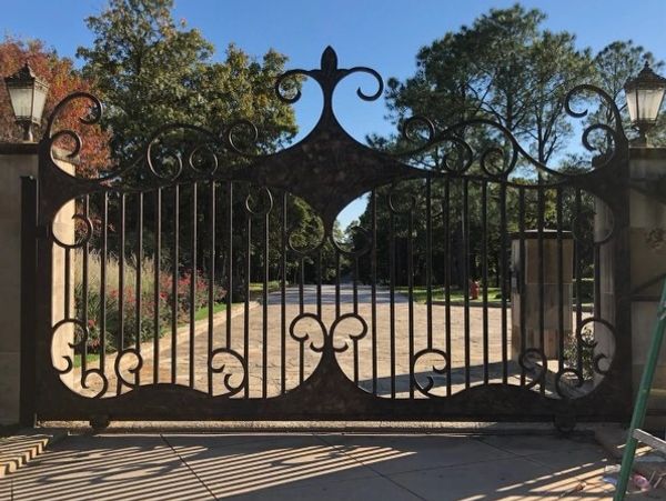 A one of a kind beautiful iron gate
