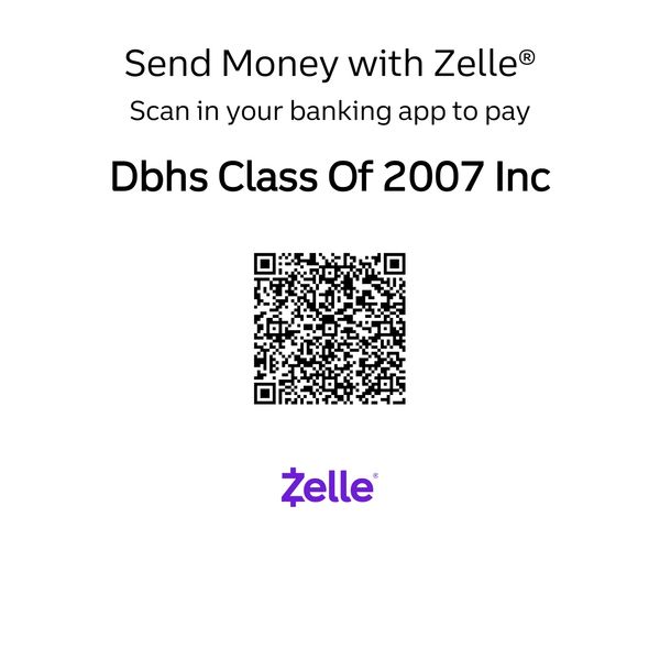 Zelle payment QR code for Dbhs Class Of 2007 Inc.