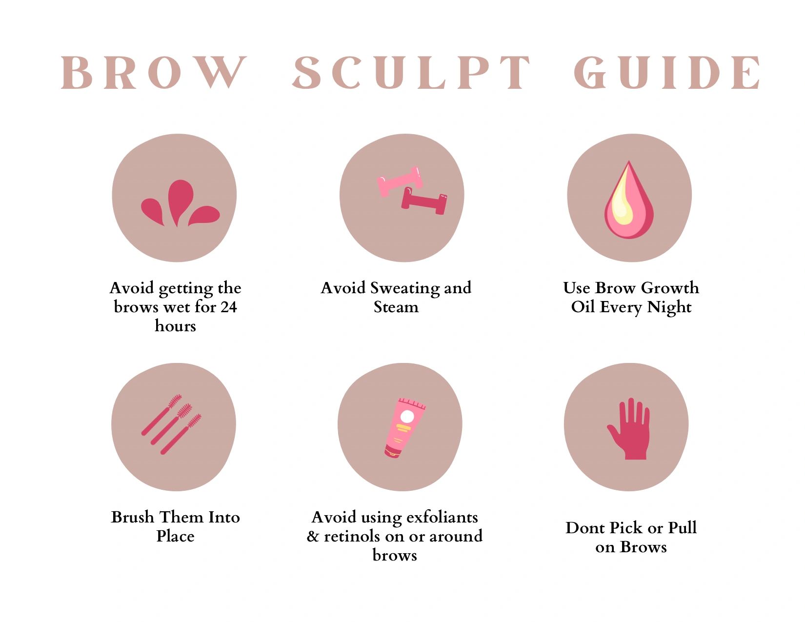 Brow Sculpt Aftercare Instructions