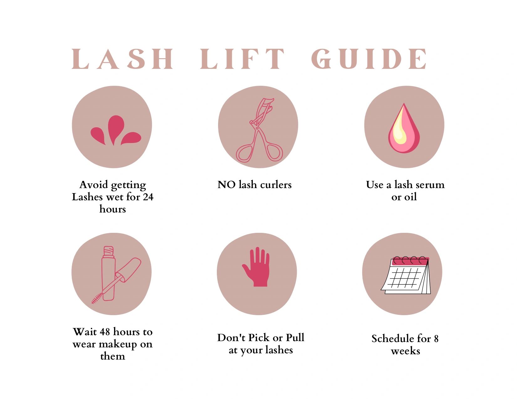 Lash Lift Aftercare Instructions