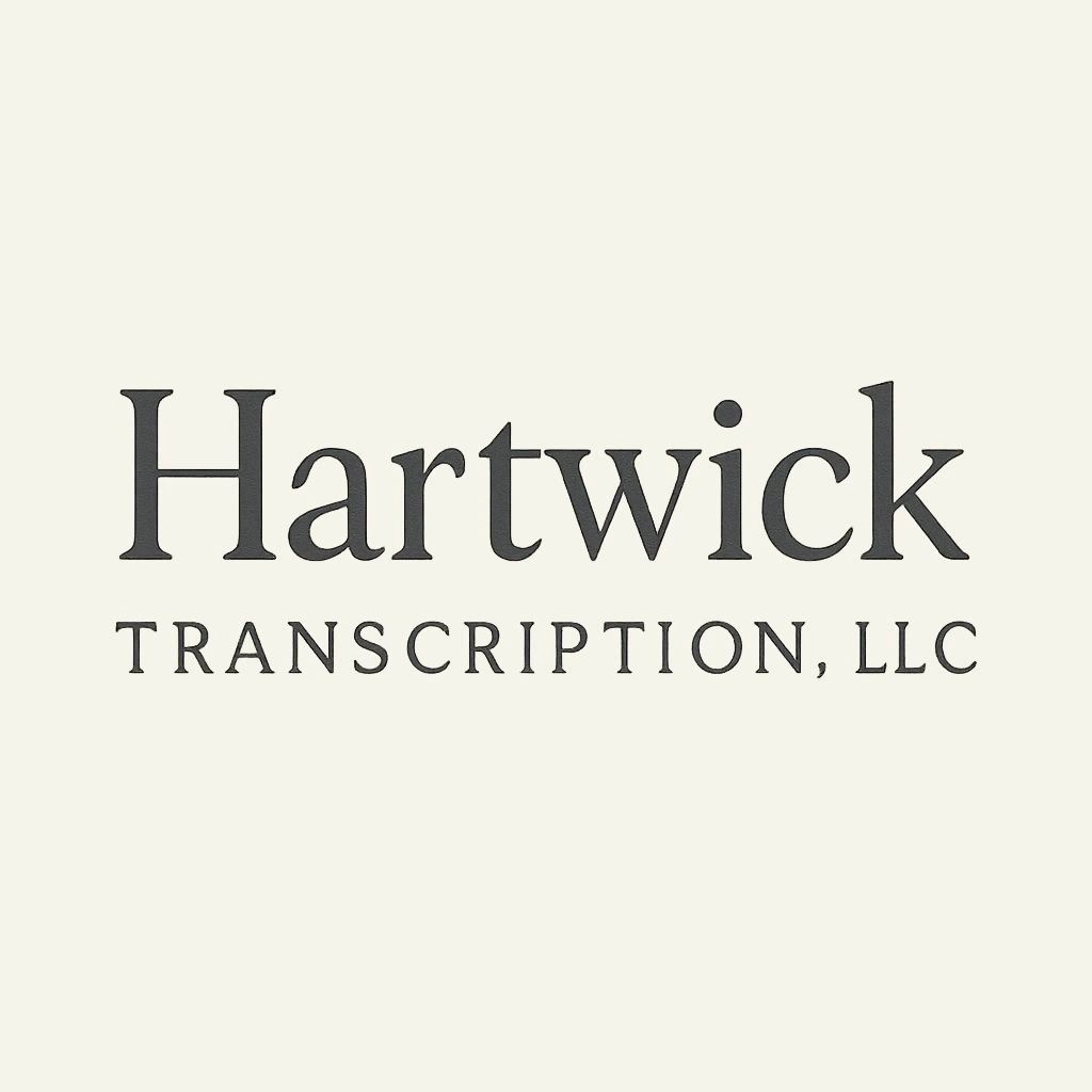 Logo for Hartwick Transcription, LLC.