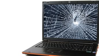 A Laptop Screen With a Cracked Screen