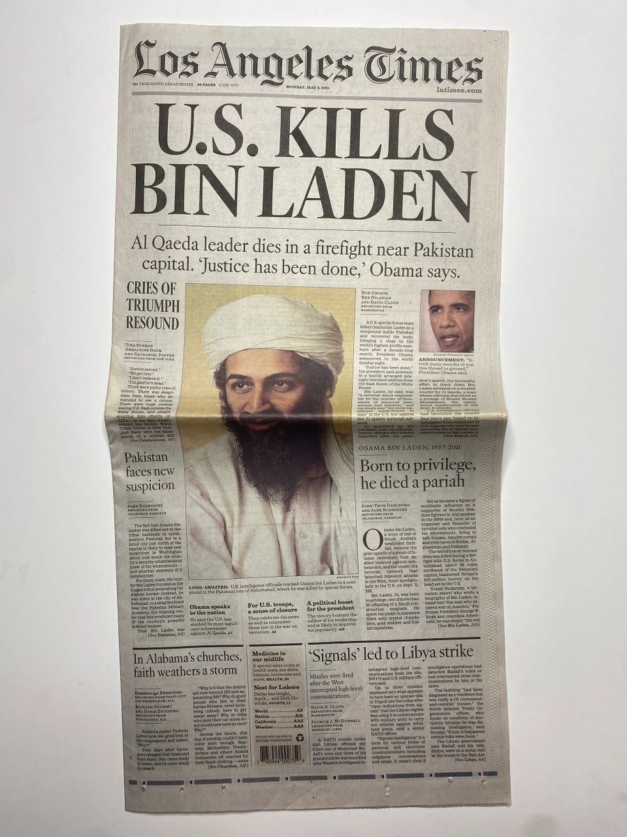 May 2 11 Osama Bin Laden Is Killed B May 2 11 Osama Bin Laden Is Killed B