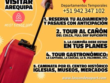 Airbnb en Arequipa, reserva SEGURA